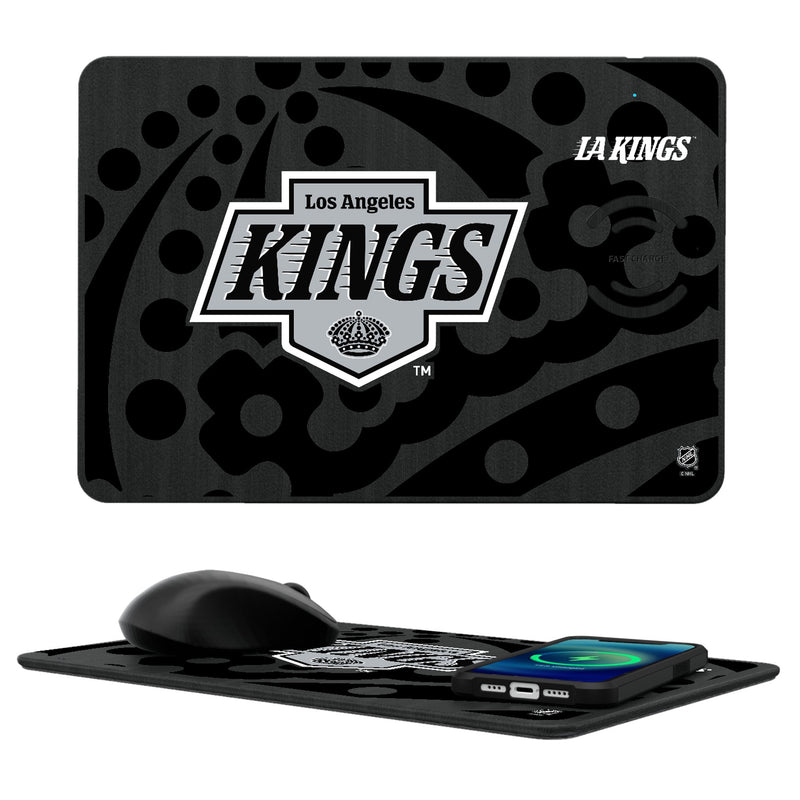 LA Kings Monocolor Tilt 15-Watt Wireless Charger and Mouse Pad