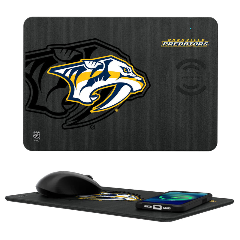 Nashville Predators Monocolor Tilt 15-Watt Wireless Charger and Mouse Pad