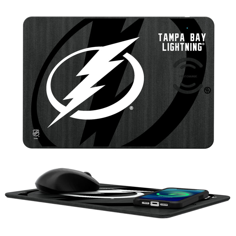 Tampa Bay Lightning Monocolor Tilt 15-Watt Wireless Charger and Mouse Pad