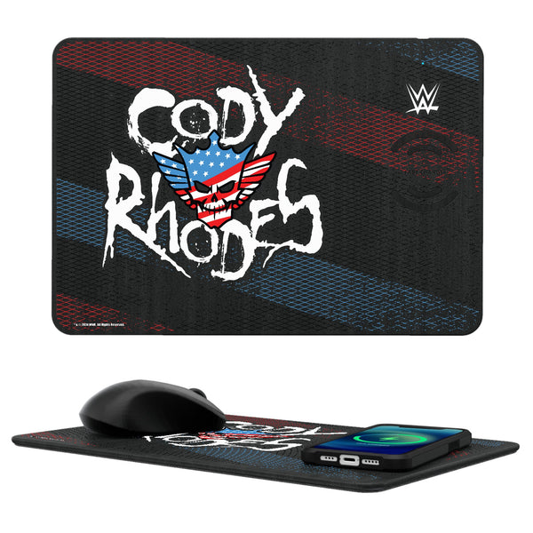 Cody Rhodes Steel 15-Watt Wireless Charger and Mouse Pad