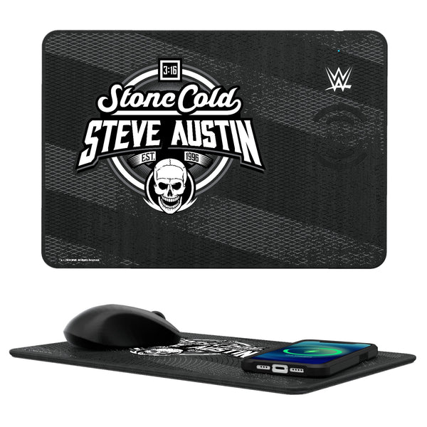 Stone Cold Steve Austin Steel 15-Watt Wireless Charger and Mouse Pad