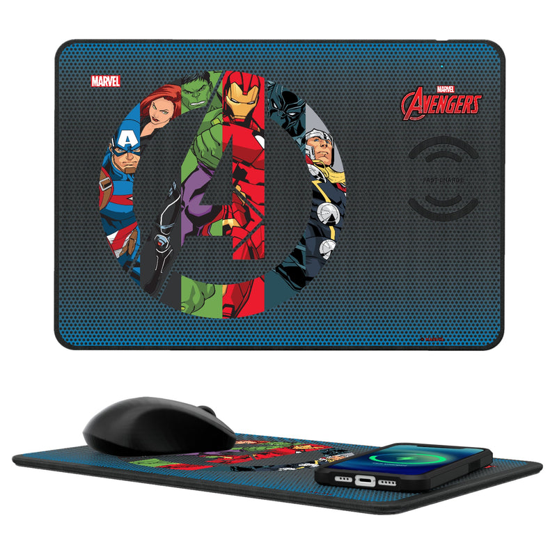 Marvel Avengers Avengers Grid 15-Watt Wireless Charger and Mouse Pad