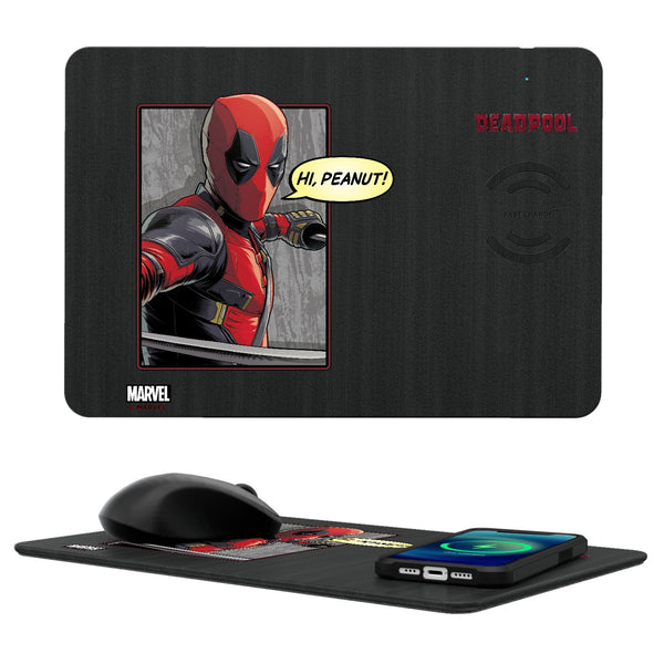 Marvel Deadpool Badge 15-Watt Wireless Charger and Mouse Pad