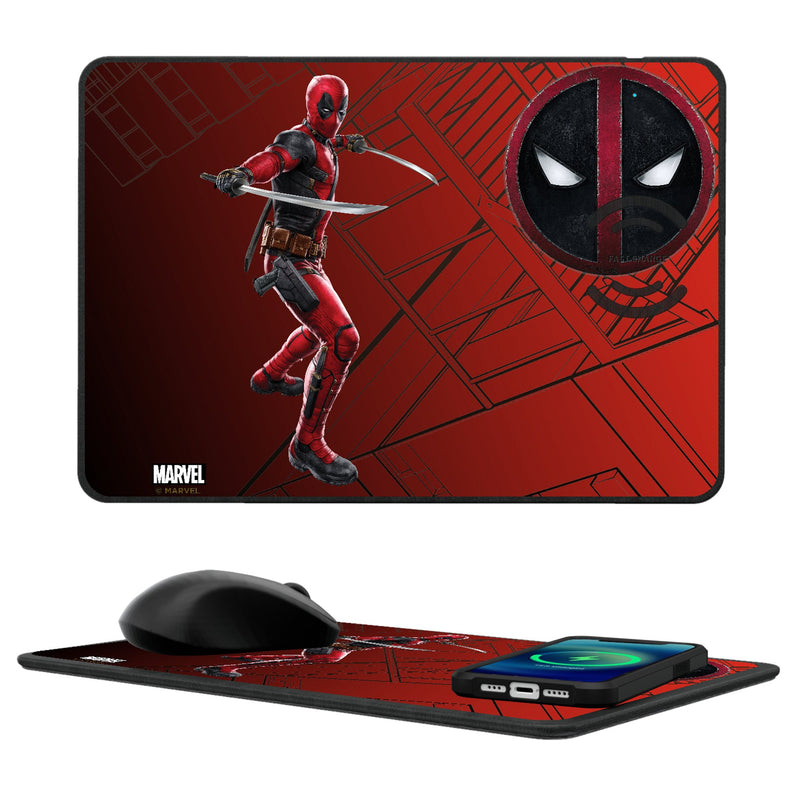 Marvel Deadpool MechLine 15-Watt Wireless Charger and Mouse Pad