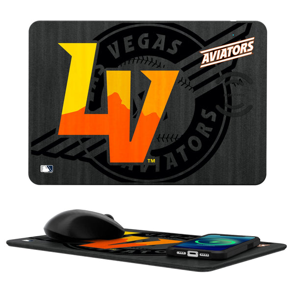 Las Vegas Aviators Monocolor Tilt 15-Watt Wireless Charger and Mouse Pad