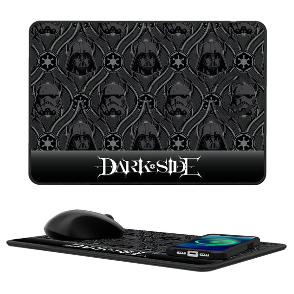 Star Wars Dark Side Pattern 15-Watt Wireless Charger and Mouse Pad