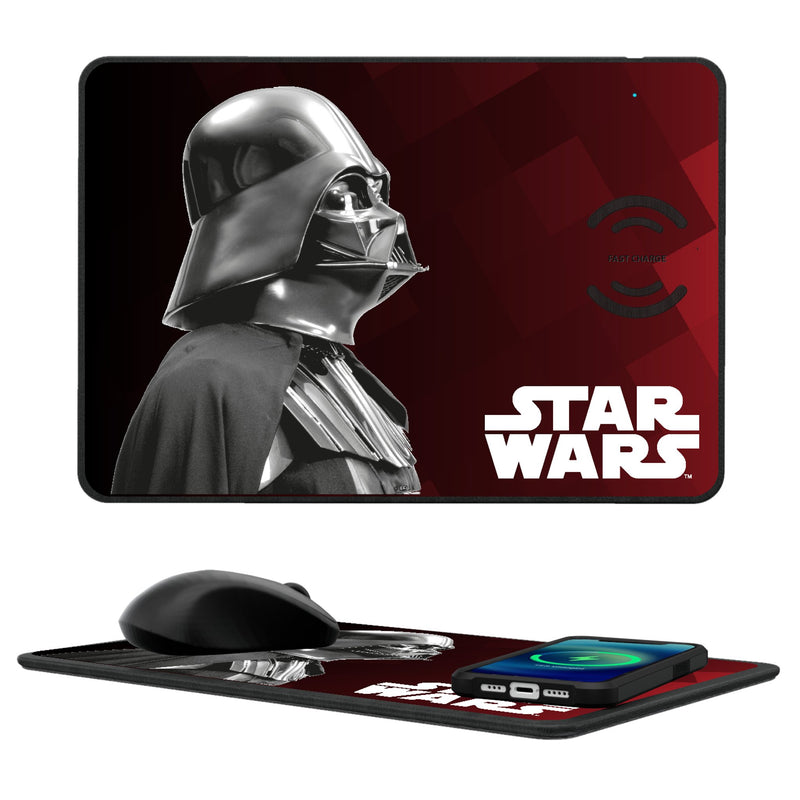 Star Wars Darth Vader Color Block 15-Watt Wireless Charger and Mouse Pad