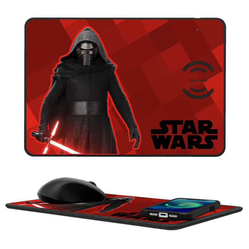 Star Wars Kylo Ren Color Block 15-Watt Wireless Charger and Mouse Pad