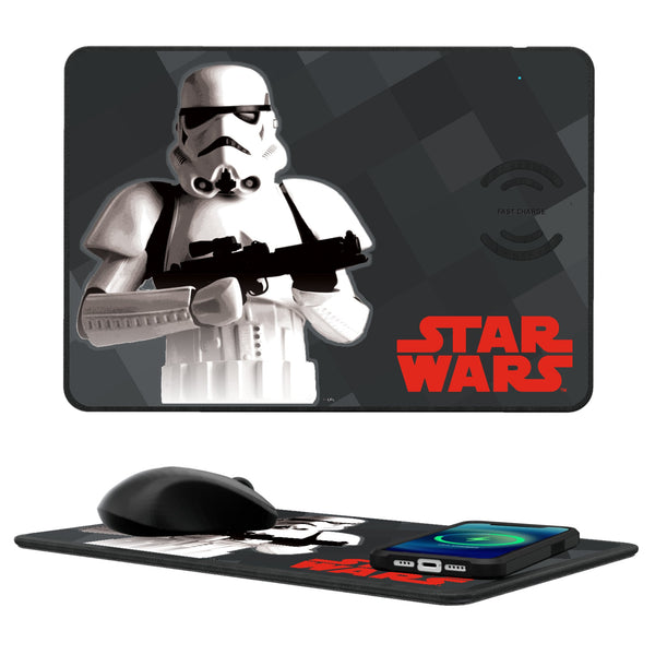 Star Wars Stormtrooper Color Block 15-Watt Wireless Charger and Mouse Pad