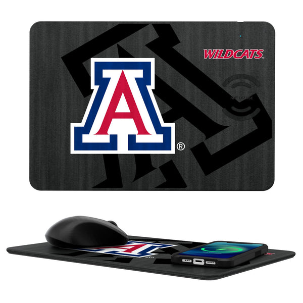 University of Arizona Wildcats Monocolor Tilt 15-Watt Wireless Charger and Mouse Pad