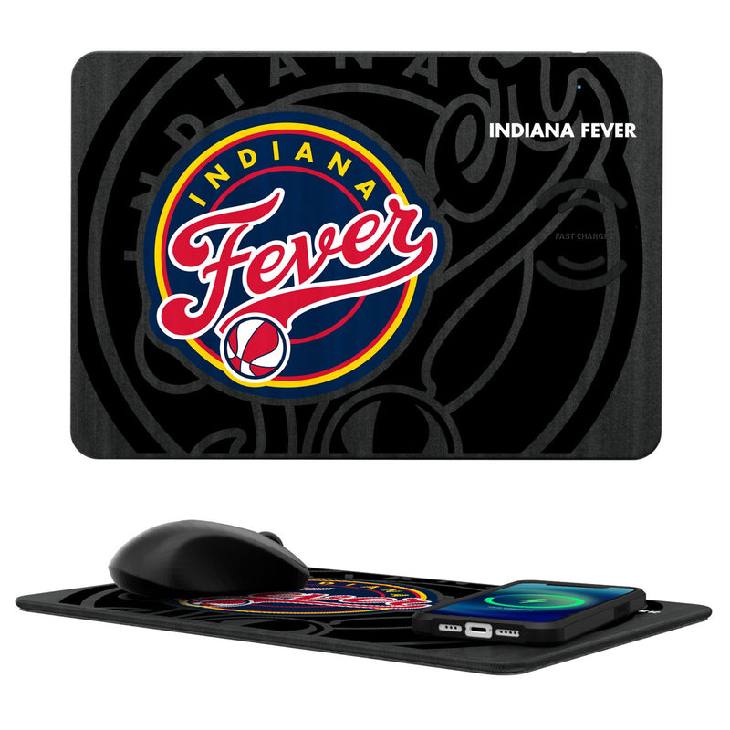 Indiana Fever Monocolor Tilt 15-Watt Wireless Charger and Mouse Pad