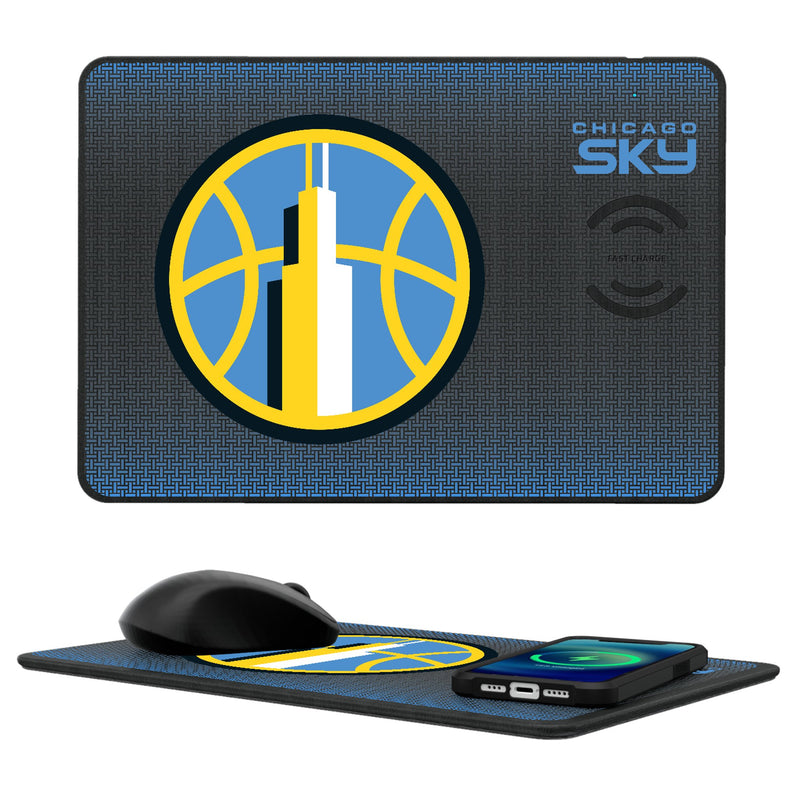 Chicago Sky Linen 15-Watt Wireless Charger and Mouse Pad