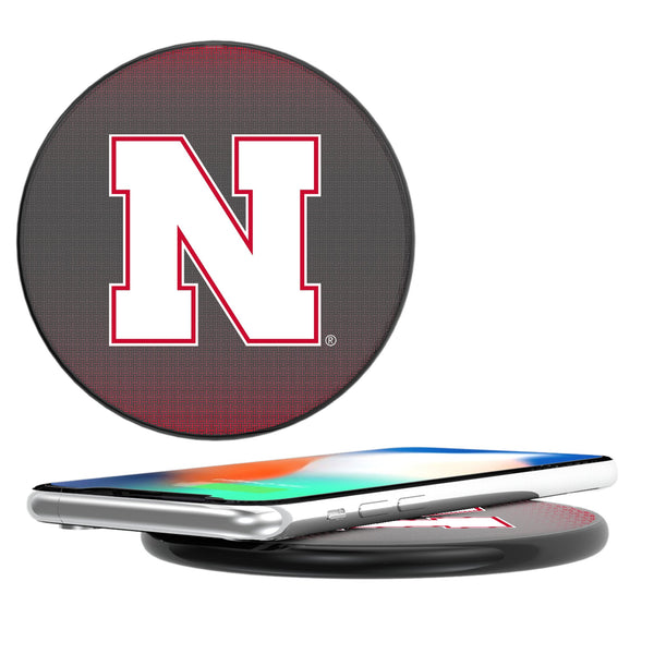 University of Nebraska Huskers Block N Linen 15-Watt Wireless Charger