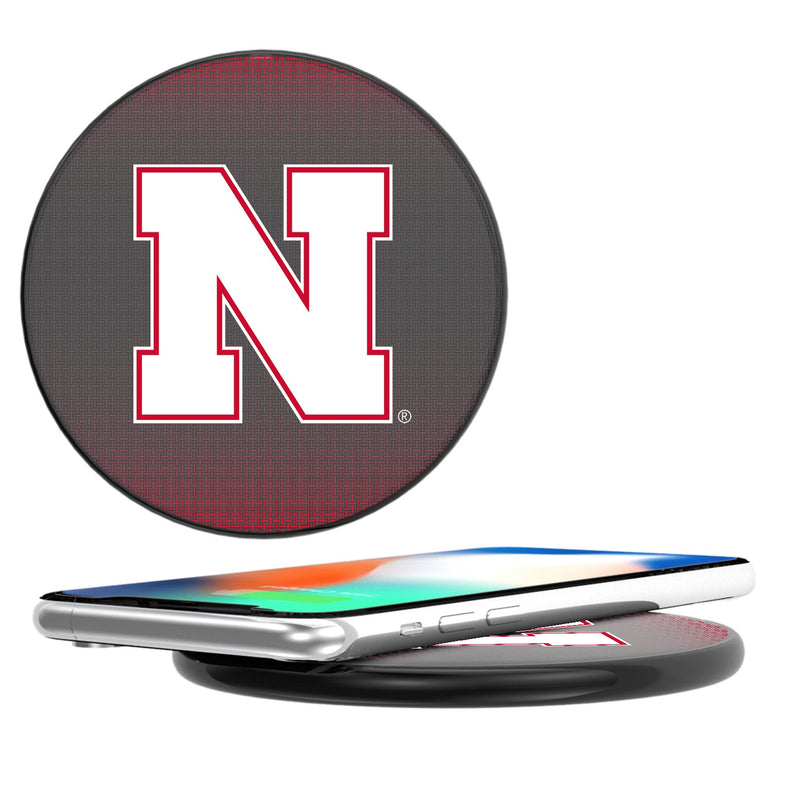 University of Nebraska Huskers Block N Linen 15-Watt Wireless Charger