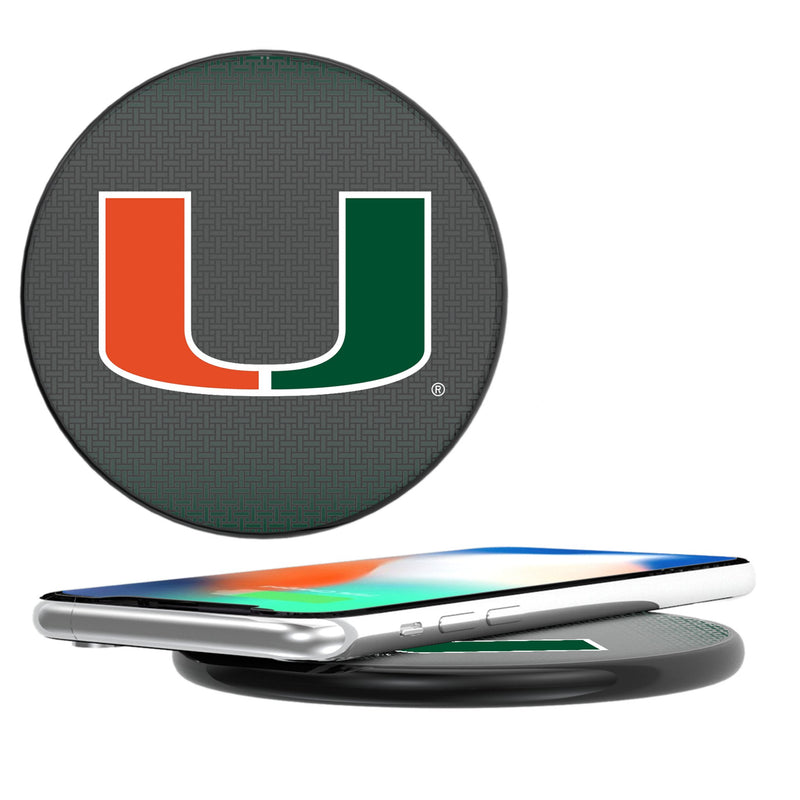 University of Miami Hurricanes Linen 15-Watt Wireless Charger