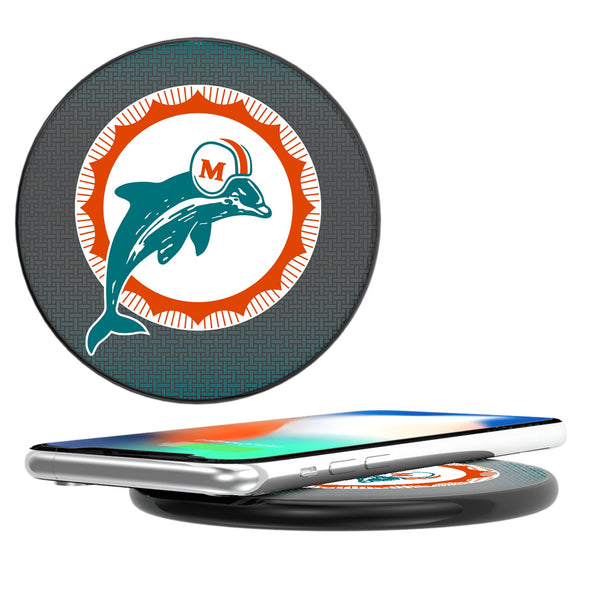 Miami Dolphins 1966-1973 Historic Collection Linen 15-Watt Wireless Charger