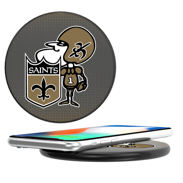 New Orleans Saints Historic Collection Linen 15-Watt Wireless Charger