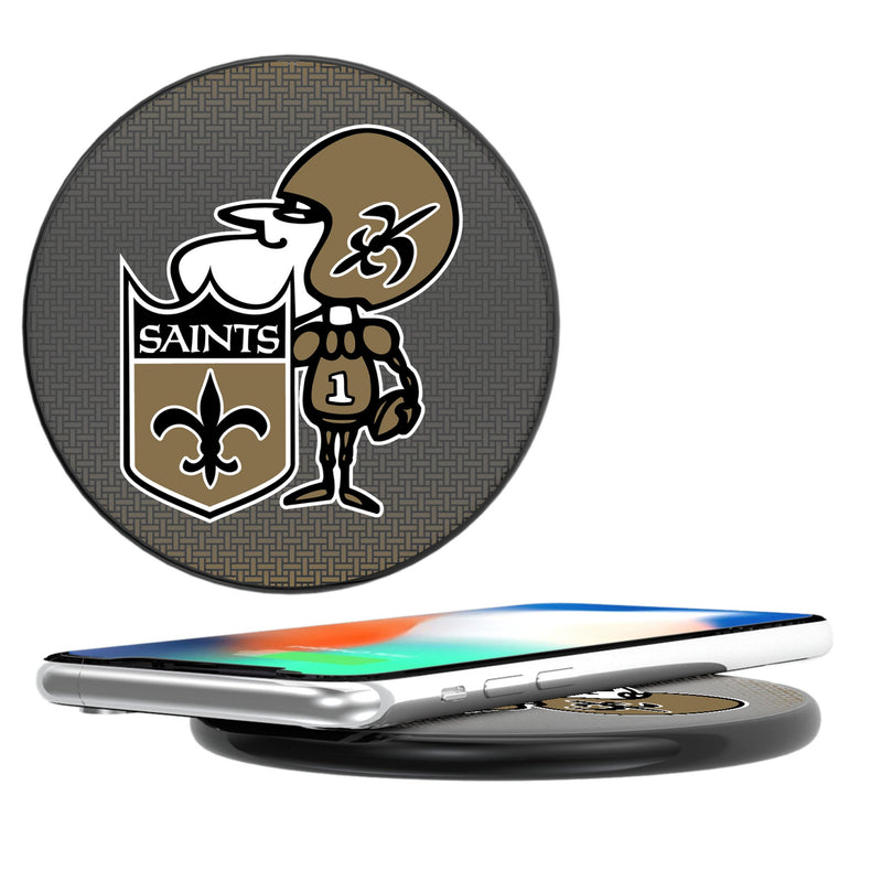 New Orleans Saints Historic Collection Linen 15-Watt Wireless Charger