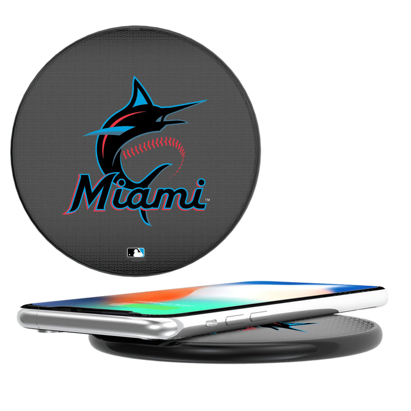 Miami Marlins Linen 15-Watt Wireless Charger