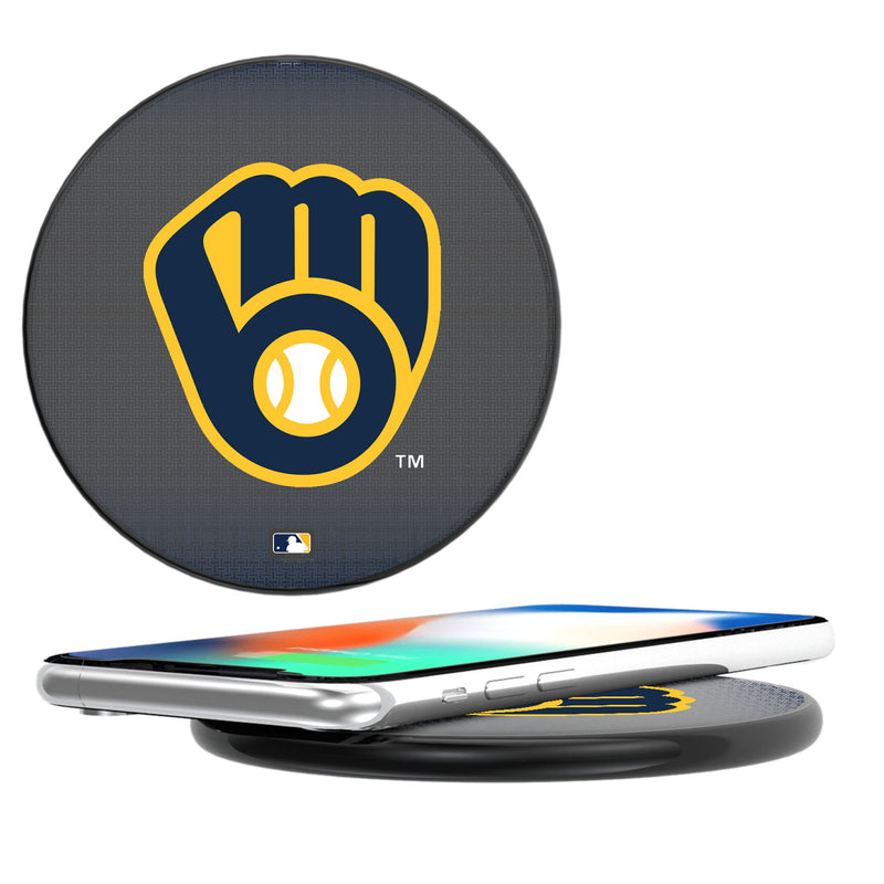 Milwaukee Brewers Linen 15-Watt Wireless Charger