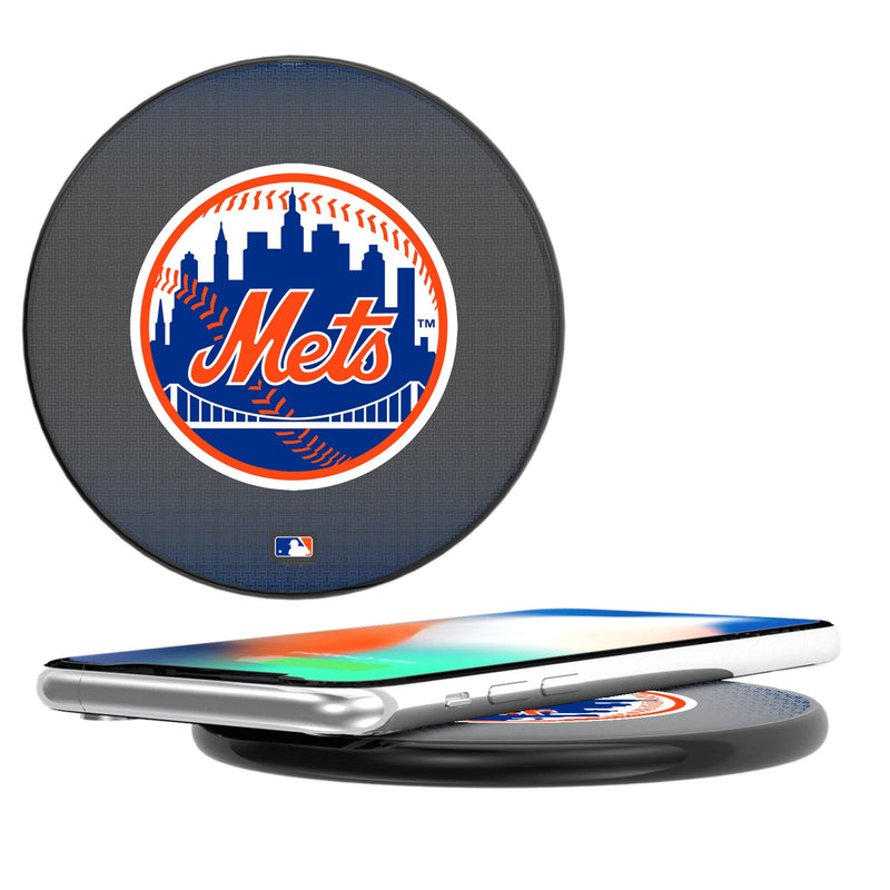 New York Mets Linen 15-Watt Wireless Charger