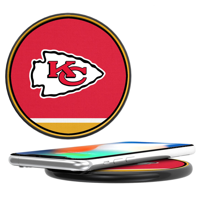 Kansas City Chiefs Stripe 15-Watt Wireless Charger