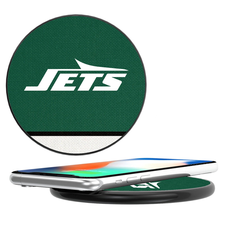 New York Jets Stripe 15-Watt Wireless Charger