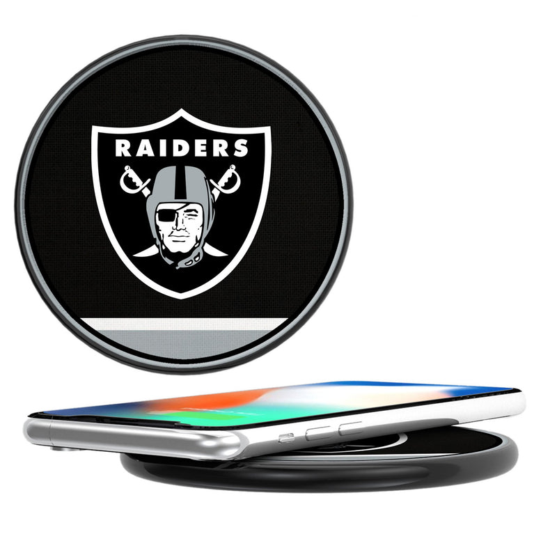 Las Vegas Raiders Stripe 15-Watt Wireless Charger