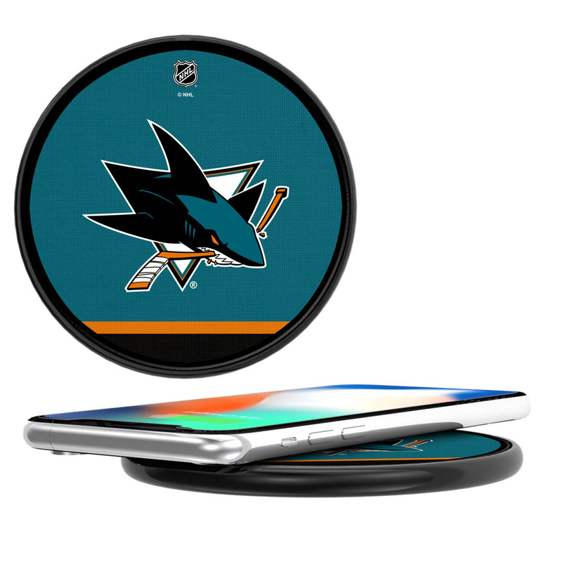 San Jose Sharks Stripe 15-Watt Wireless Charger