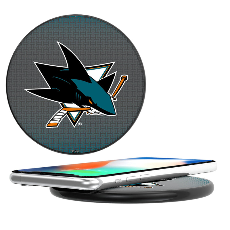 San Jose Sharks Linen 15-Watt Wireless Charger