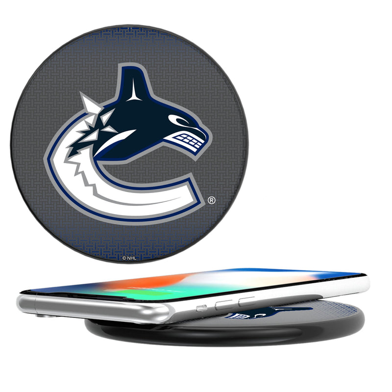 Vancouver Canucks Linen 15-Watt Wireless Charger