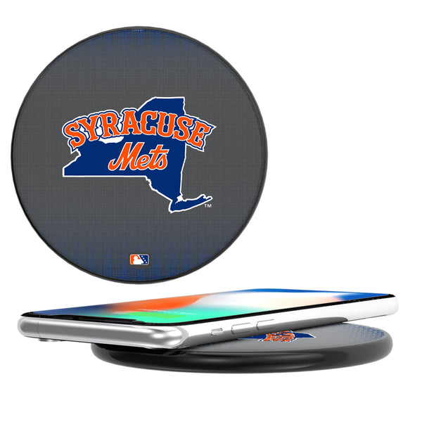 Syracuse Mets Linen 15-Watt Wireless Charger