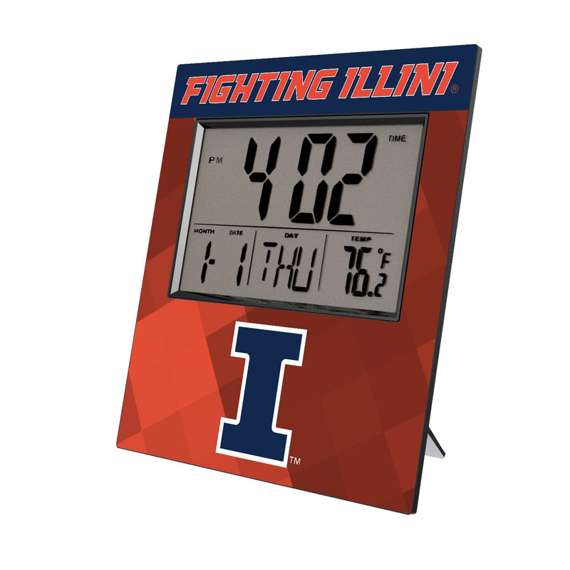 University of Illinois Fighting Illini Color Block Wall Clock