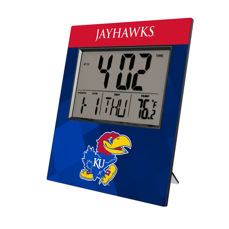 University of Kansas Jayhawks Color Block Wall Clock