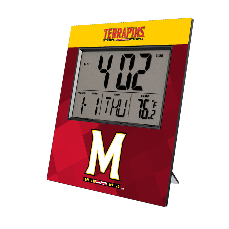 University of Maryland Terrapins Color Block Wall Clock