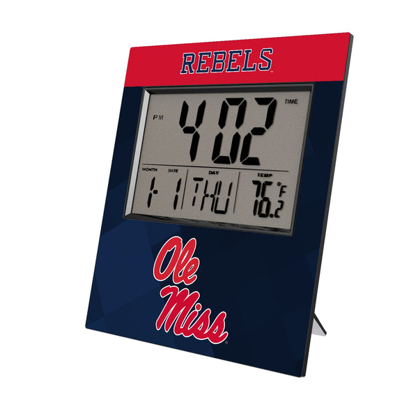 University of Mississippi Rebels Color Block Wall Clock