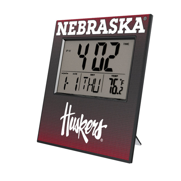 University of Nebraska Huskers Linen Wall Clock