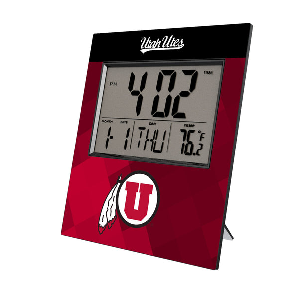 University of Utah Utes Color Block Wall Clock