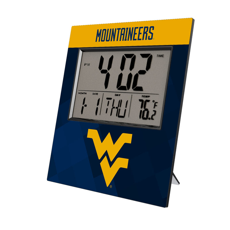 West Virginia University Mountaineers Color Block Wall Clock