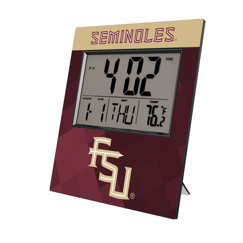 Florida State University Seminoles Athletic Wordmark Color Block Wall Clock