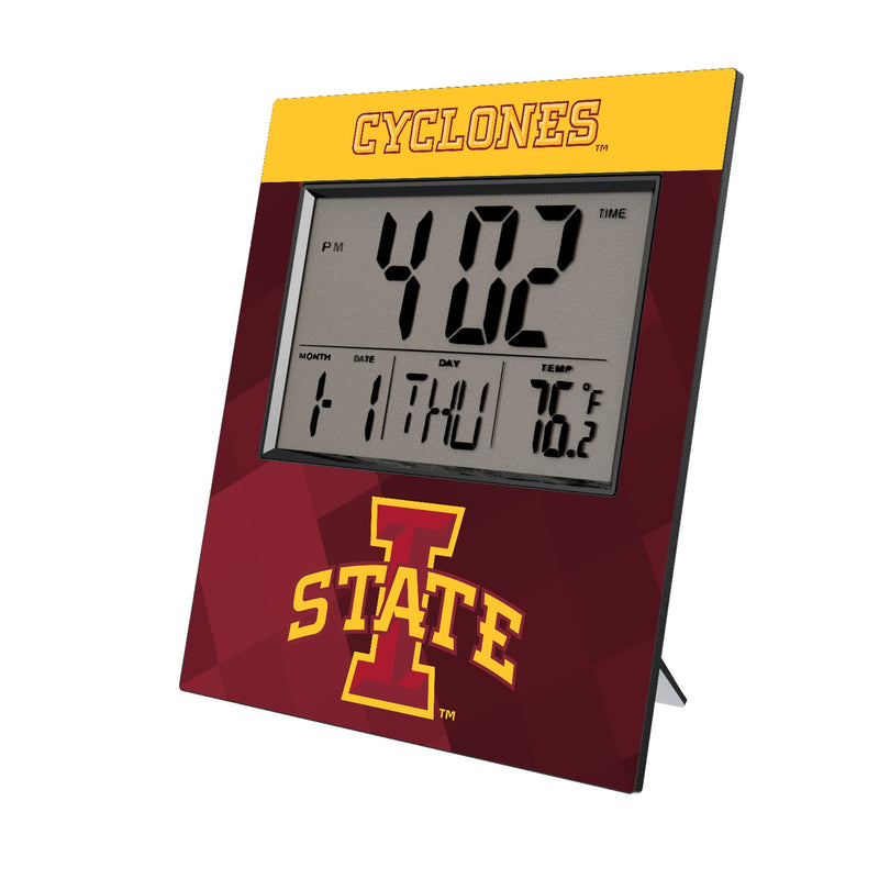 Iowa State University Cyclones Color Block Wall Clock