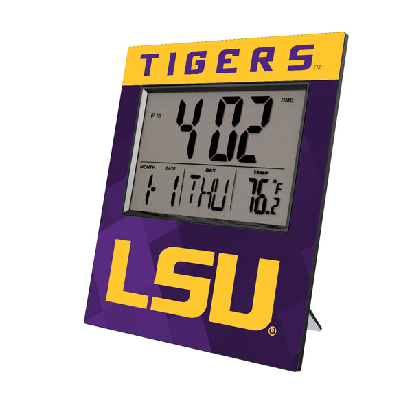 Louisiana State University Tigers Color Block Wall Clock