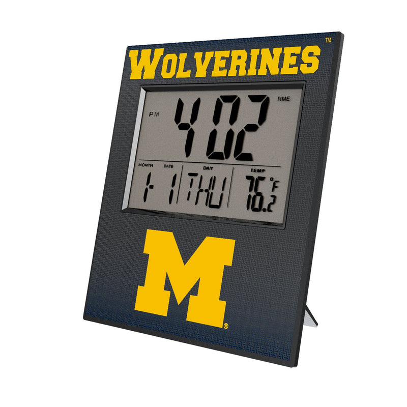 University of Michigan Wolverines Linen Wall Clock