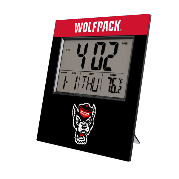 North Carolina State University Wolfpack Color Block Wall Clock