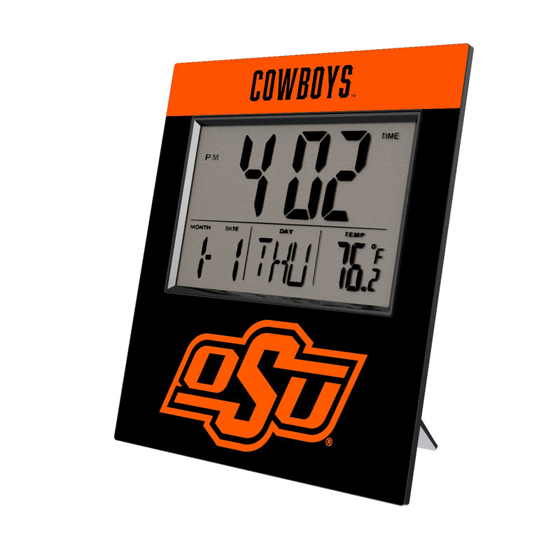 Oklahoma State University Cowboys Color Block Wall Clock