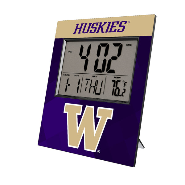 University of Washington Huskies Color Block Wall Clock