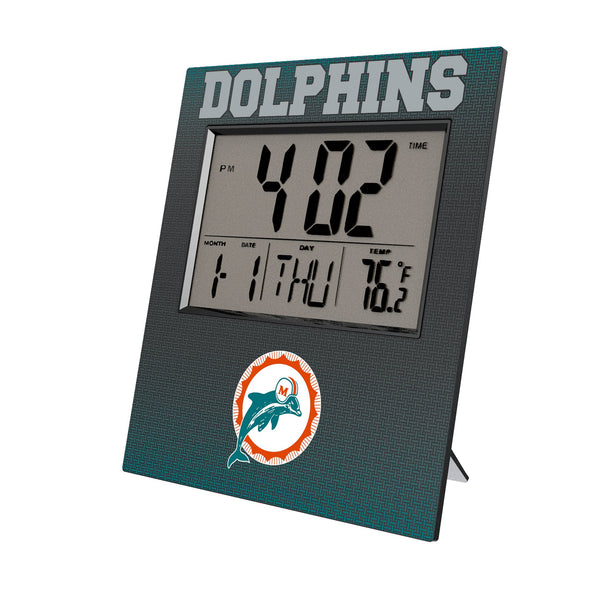 Miami Dolphins 1966-1973 Historic Collection Linen Wall Clock