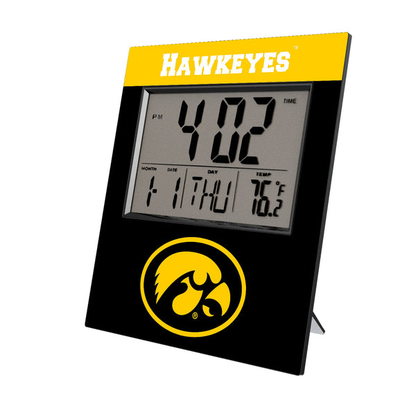 University of Iowa Hawkeyes Color Block Wall Clock