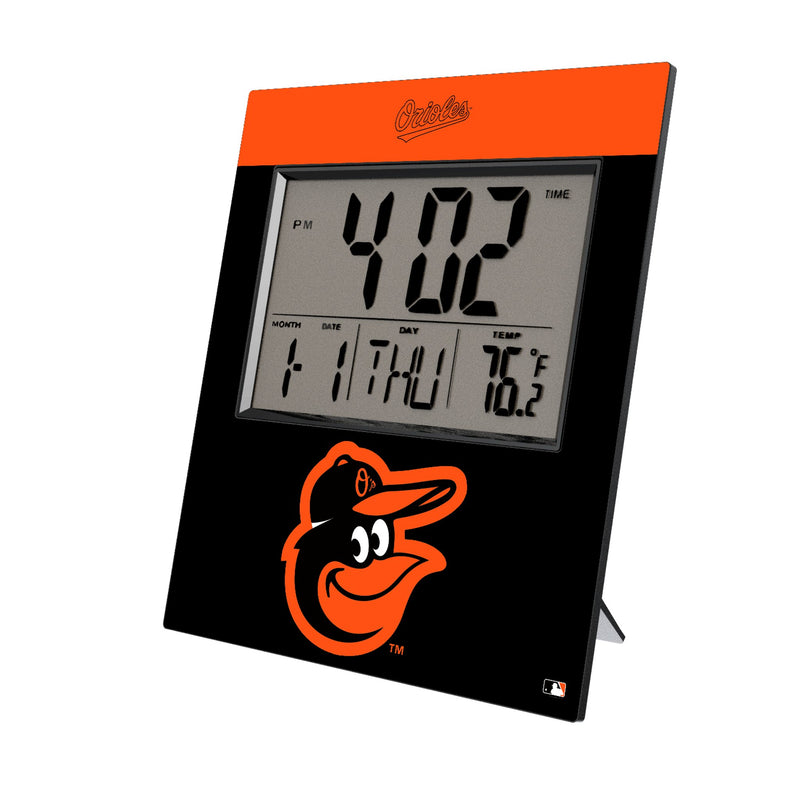 Baltimore Orioles Color Block Wall Clock