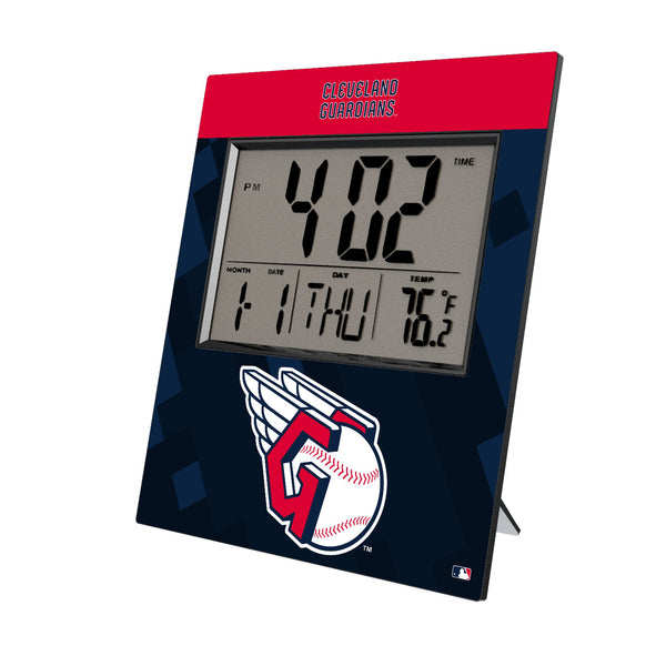 Cleveland Guardians Color Block Wall Clock